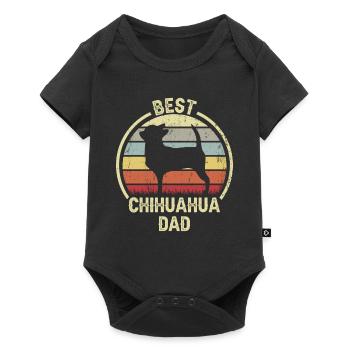 Meilleur père chien - Chihuahua - Body à manches courtes Premium Bébé - noir - Devant
