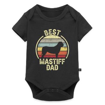 Best Dog Father - Mastiff - Baby Premium short-sleeve bodysuit - black - Front