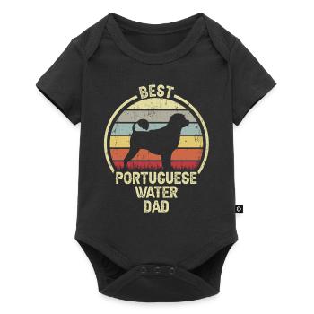 Best Dog Father - Portuguese Water Dog - Baby Premium short-sleeve bodysuit - black - Front