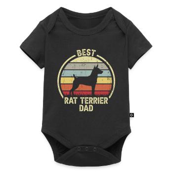 Meilleur père chien - Ratterrier - Body à manches courtes Premium Bébé - noir - Devant