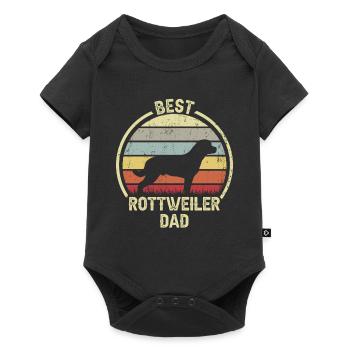 Meilleur père chien - Rottweiler - Body à manches courtes Premium Bébé - noir - Devant