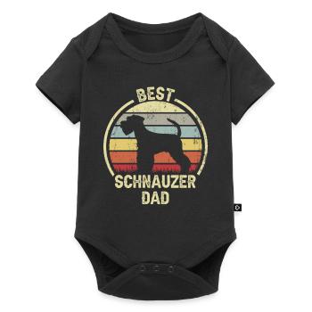 Meilleur père chien - Schnauzer - Body à manches courtes Premium Bébé - noir - Devant