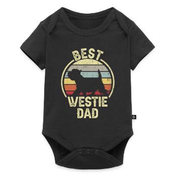 Best Dog Dad - Westie - Baby Premium short-sleeve bodysuit - black - Front