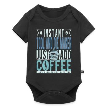 Tool and Stork Creator Coffee Saying - Baby Premium short-sleeve bodysuit - black - Front