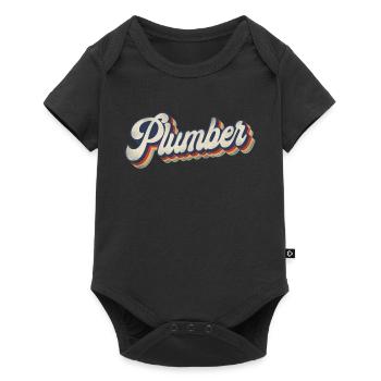 Plumbing Plumber Retro Vintage - Baby Premium Kurzarmbody - Schwarz - Vorne