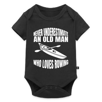 Ruderer Spruch Rudern Ruderin lustige Ruderverein - Baby Premium Kurzarmbody - Schwarz - Vorne