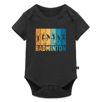 Badminton Idée cadeau Sport Design - Body à manches courtes Premium Bébé - noir - Devant