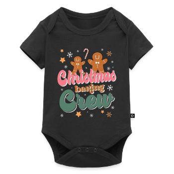 Funny Gingerbread Christmas Baking Crew - Baby Premium Kurzarmbody - Schwarz - Vorne