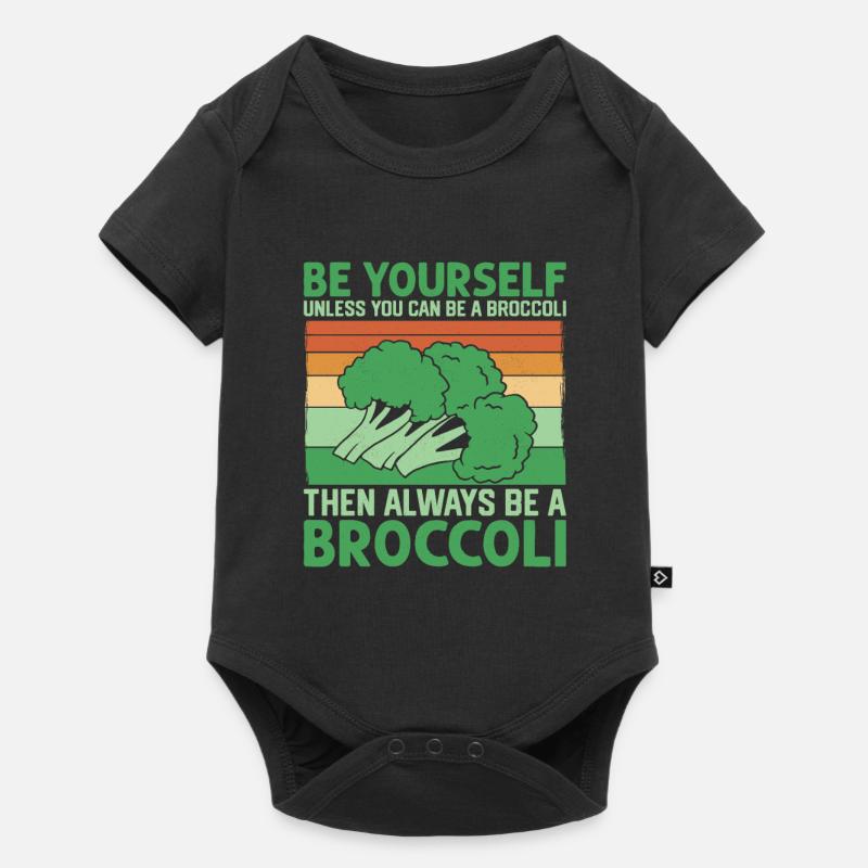 Always Be A Broccoli Vegetable Veggie - Baby Premium Kurzarmbody - Schwarz