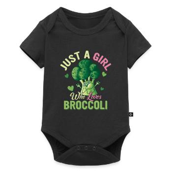 Just A Girl Who Loves Broccoli Vegetable Broccolie - Baby Premium short-sleeve bodysuit - black - Front