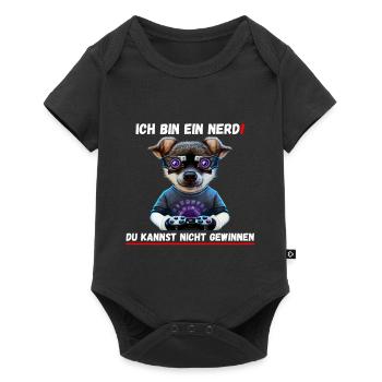 Ich bin ein Nerd - Du kannst nicht gewinnen - Baby Premium Kurzarmbody - Schwarz - Vorne