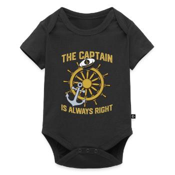 Team Captain Sailing symbol - Baby Premium short-sleeve bodysuit - black - Front