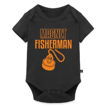 Magnet Fisherman Chasse au trésor de pêche magnétique - Body à manches courtes Premium Bébé - noir - Devant