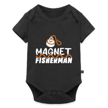 Magnet Fisherman Magnetic Fishing Treasure Hunt - Baby Premium short-sleeve bodysuit - black - Front