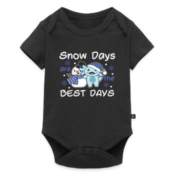 Axolotl Snow Days sont les meilleurs jours Schneemann - Body à manches courtes Premium Bébé - noir - Devant
