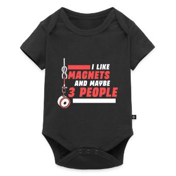 Magnet Fisherman Magnetic Fishing Treasure Hunt - Baby Premium short-sleeve bodysuit - black - Front
