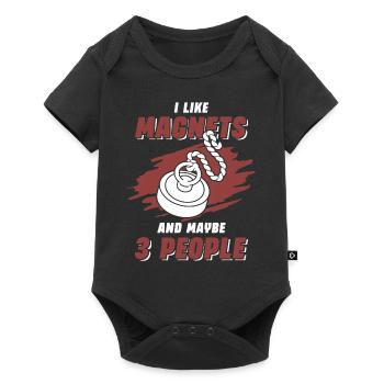 Magnet Fisherman Magnetic Fishing Treasure Hunt - Baby Premium short-sleeve bodysuit - black - Front