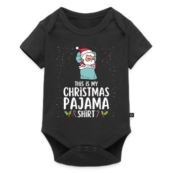 Christmas Pajamas Pajamas Sleepshirt - Baby Premium short-sleeve bodysuit - black - Front