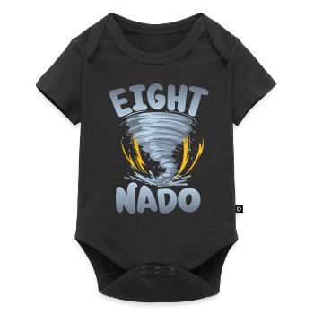 Acht-nado-warn 8th birthday | Tornado - Baby Premium short-sleeve bodysuit - black - Front
