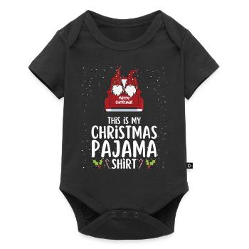 Pyjama de Noël Pyjama Chemise de nuit - Body à manches courtes Premium Bébé - noir - Devant