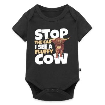Highland Cattle Highland Cow Farmer Farm - Body à manches courtes Premium Bébé - noir - Devant