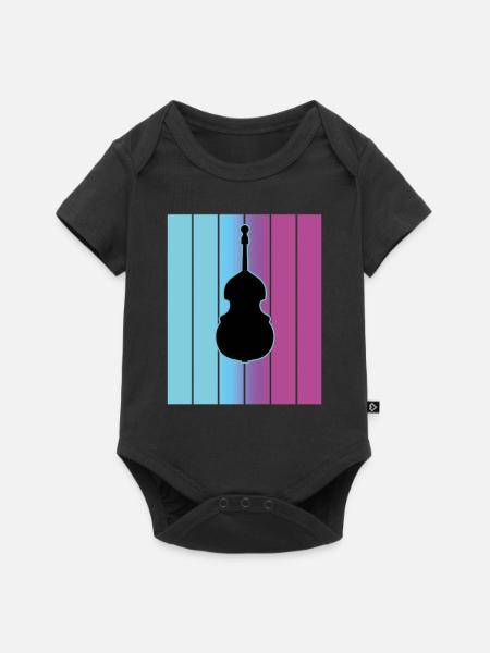 Kontrabass - Baby Premium Kurzarmbody - Schwarz