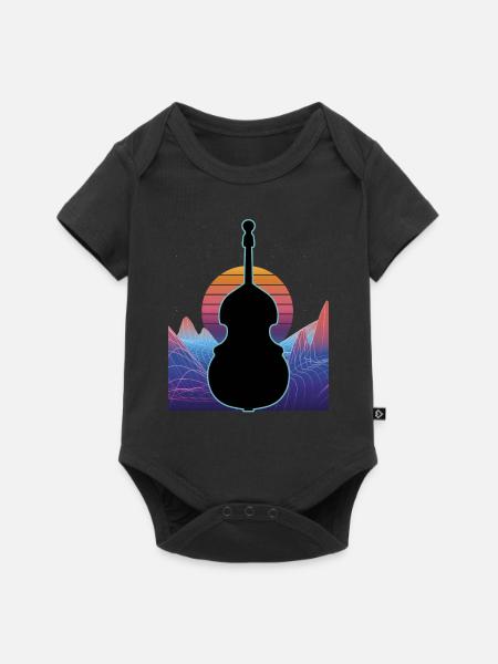 Kontrabass - Baby Premium Kurzarmbody - Schwarz