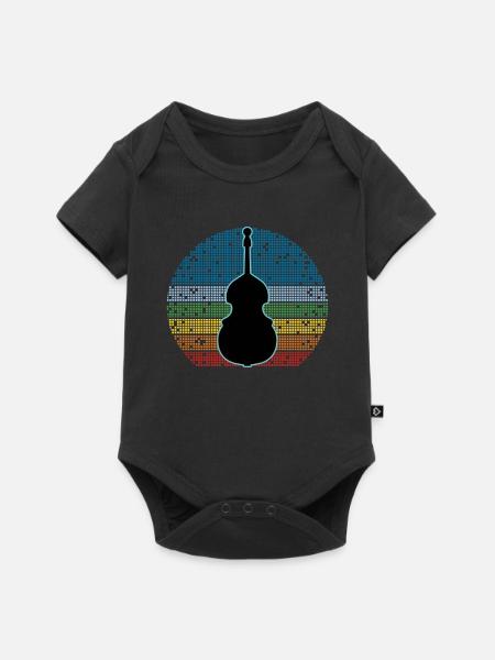 Kontrabass - Baby Premium Kurzarmbody - Schwarz