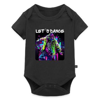 Man in graffiti look dancing in Disco 1 - Baby Premium short-sleeve bodysuit - black - Front