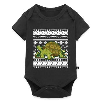 Ugly Christmas Sweater Christmas Turtle - Baby Premium short-sleeve bodysuit - black - Front