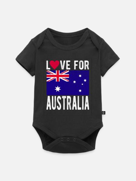 Australien Souvenir - Baby Premium Kurzarmbody - Schwarz
