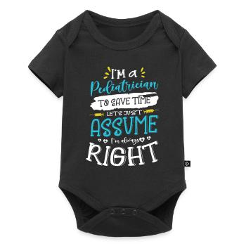 Pediatrics Doctor Hospital Pediatrician - Baby Premium short-sleeve bodysuit - black - Front