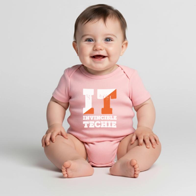 Invincible Techie Computer Programmer Tech Baby Premium short-sleeve bodysuit