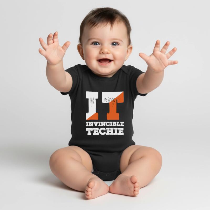 Unbesiegbarer Techie Computerprogrammierer Tech Baby Premium Kurzarmbody
