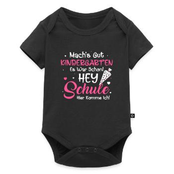 Machs gut Kindergarten Schule Ich Komme Schultüte - Baby Premium Kurzarmbody - Schwarz - Vorne