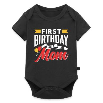 Premier anniversaire en tant que mère Party Mama Mami - Body à manches courtes Premium Bébé - noir - Devant