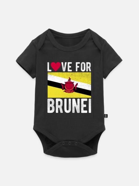 Brunei Souvenir - Baby Premium Kurzarmbody - Schwarz