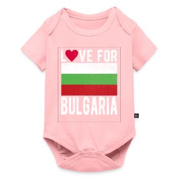 Bulgarien Souvenir - Baby Premium Kurzarmbody - Rosa - Vorne