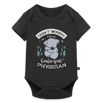 Keine Sorge, Ich Bin Ein Koala-fied Arzt - Baby Premium Kurzarmbody - Schwarz - Vorne