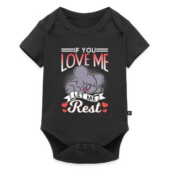 Si tu m’aimes, laisse-moi me reposer Koalas Koala - Body à manches courtes Premium Bébé - noir - Devant