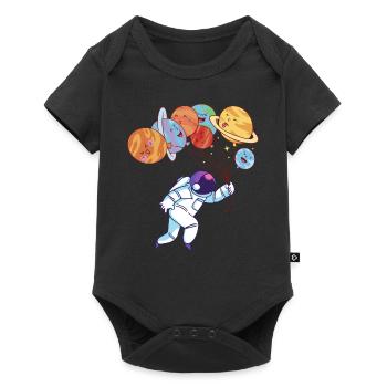 Aerospace Solar System Planets Funny Astronaut - Baby Premium short-sleeve bodysuit - black - Front