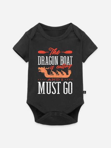 Drachenbootrennen, Schlaganfalldrachenboote - Baby Premium Kurzarmbody - Schwarz