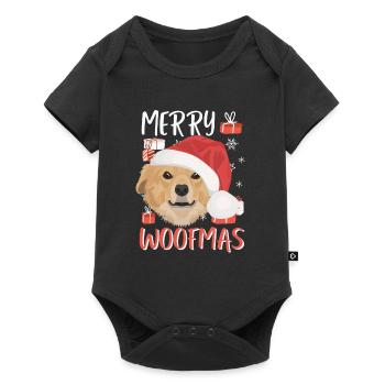 Retriever de la Nouvelle-Écosse Joyeux Noël - Body à manches courtes Premium Bébé - noir - Devant