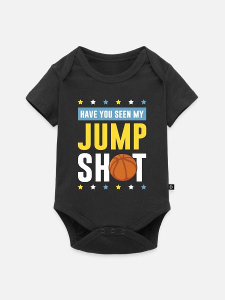 basketball jump shot - Baby Premium Kurzarmbody - Schwarz
