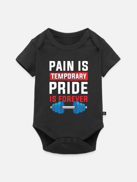 fitness pain workout pride - Baby Premium Kurzarmbody - Schwarz