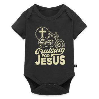Faith Christian Motorcyclist Gift - Baby Premium short-sleeve bodysuit - black - Front