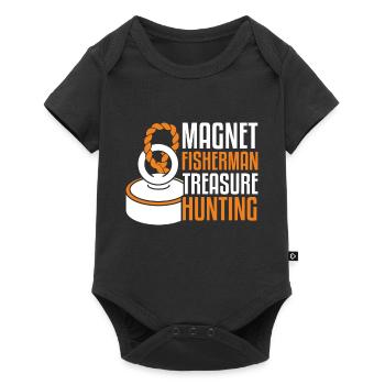 Magnet Fisherman Magnetic Fishing Treasure Hunt - Baby Premium short-sleeve bodysuit - black - Front