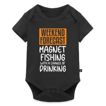 Magnet Fisherman Magnetic Fishing Treasure Hunt - Baby Premium short-sleeve bodysuit - black - Front