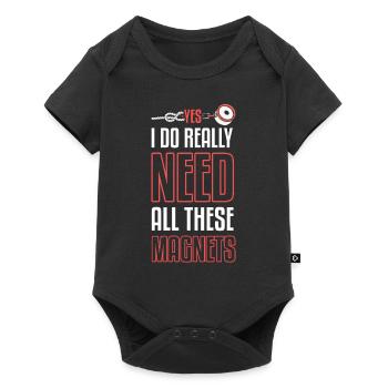 Magnet Fisherman Magnetic Fishing Treasure Hunt - Baby Premium short-sleeve bodysuit - black - Front