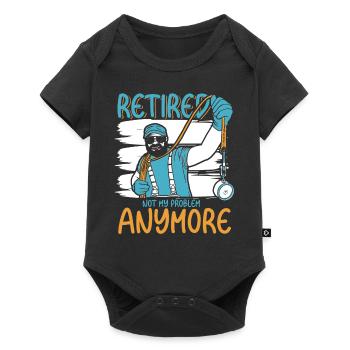 Magnetfischer Magnetangeln Schatzsuche - Baby Premium Kurzarmbody - Schwarz - Vorne